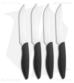 Kershaw 4-Piece Serrated Steak Knife Set Black Polymer