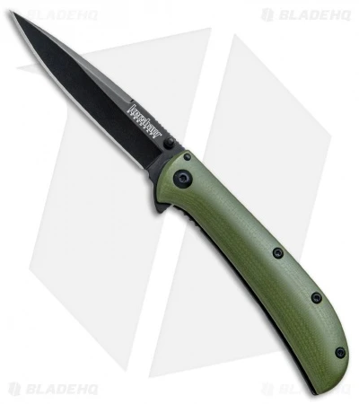 Kershaw Al Mar AM-3 Assisted Opening Knife Green G-10 (3" Black) 2335GRNBLK 3 Kershaw Al Mar AM-3 Assisted Opening Knife Green G-10 (3" Black) 2335GRNBLK