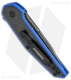 Kershaw Anso Fraxion Liner Lock Knife CF/Blue G-10 (2.75" Black SW) 1160BLUBW 8 Kershaw Anso Fraxion Liner Lock Knife CF/Blue G-10 (2.75" Black SW) 1160BLUBW -Kershaw Store Kershaw Anso Fraxion LL CF Blue G 10 Black SW 1160BLUBW BHQ 79685 jr side