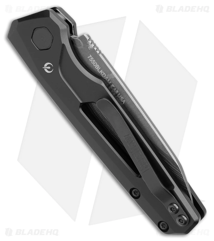 Kershaw Auto Launch 11 Black Aluminum Automatic Knife (2.75" Damascus) 7550DAM 5 Kershaw Auto Launch 11 Black Aluminum Automatic Knife (2.75" Damascus) 7550DAM - Image 3