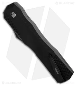 Kershaw Livewire MagnaCut D/A OTF Knife Black (3.4" Black Serr) 9000BLKST -Kershaw Store Kershaw Auto Livewire OTF Black Serrated BHQ 196937 td side large