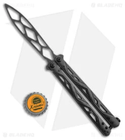 Kershaw Balanza Butterfly Trainer Knife Black SW (4.25" Black SW) 4950TR -Kershaw Store Kershaw Balanza Knife Black SW BHQ 178512 jr bottlecap