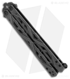 Kershaw Balanza Butterfly Trainer Knife Black SW (4.25" Black SW) 4950TR -Kershaw Store Kershaw Balanza Knife Black SW BHQ 178512 jr side