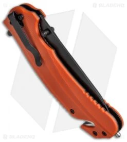 Kershaw Barricade Assisted Opening Knife Orange GFN (3.5" Black Oxide) 8650 8 Kershaw Barricade Assisted Opening Knife Orange GFN (3.5" Black Oxide) 8650 -Kershaw Store Kershaw Barricade Orange GFN Black Oxide 8650 BHQ 52197 jr side