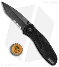 Kershaw Blur Tanto Assisted Opening Knife Black (3.375" BlackWash Serr) 9 Kershaw Blur Tanto Assisted Opening Knife Black (3.375" BlackWash Serr) -Kershaw Store Kershaw Blur Tanto Black BlackWash Serr 1670TSTBWWM BHQ 68394 jr bottlecap 2