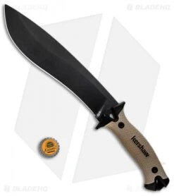 Kershaw Camp 10 Fixed Blade Knife Machete Tan (10" Black) 1077TAN -Kershaw Store Kershaw Camp 10 Machete Tan 1077TAN BHQ 80576 jr bottlecap