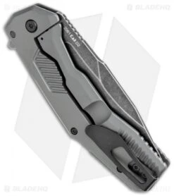 Kershaw Cannonball Assisted Opening Knife Gray PVD Steel (3.5" BlackWash) -Kershaw Store Kershaw Cannonball Assisted Opening Gray PVD Steel Blackwash 2061 BHQ 120526 jr side 2