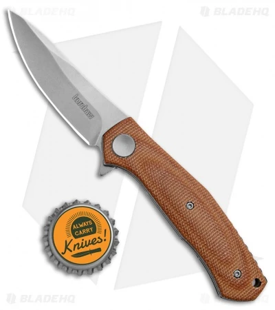 Kershaw Sinkevich Concierge Liner Lock Knife Brown Micarta (3.25" SW D2) 6 Kershaw Sinkevich Concierge Liner Lock Knife Brown Micarta (3.25" SW D2) - Image 4
