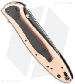 Kershaw Leek Assisted Opening Knife Copper (3" Black SW) 1660CUBW -Kershaw Store Kershaw Copper Leek Assited Opening Blackwash 1660CUBW BHQ 123691 jr side