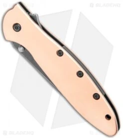 Kershaw Leek Assisted Opening Knife Copper (3" Black SW) 1660CUBW -Kershaw Store Kershaw Copper Leek Assited Opening Blackwash 1660CUBW BHQ 123691 jr spine