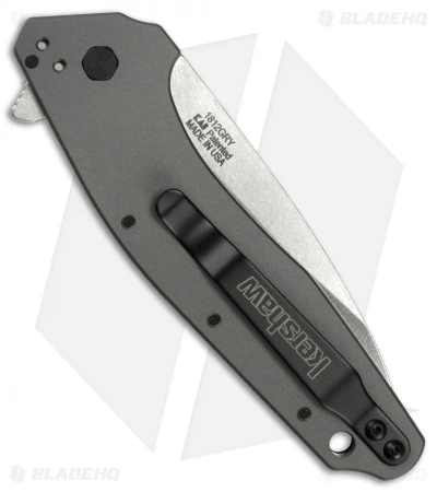 Kershaw Dividend Assisted Opening Knife Gray Aluminum (3" Stonewash) 1812GRY 4 Kershaw Dividend Assisted Opening Knife Gray Aluminum (3" Stonewash) 1812GRY - Image 2