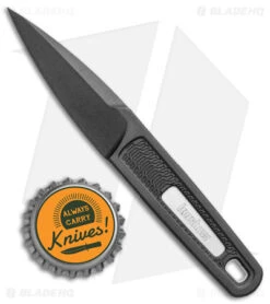 Kershaw Electron Dagger Fixed Blade Knife Black GFN (2.4" Black GFN) 1396 -Kershaw Store Kershaw Electron Dagger Fixed Blade Black GFN Black BHQ 139788 jr bottlecap