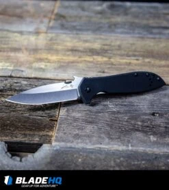 Kershaw Emerson CQC-6K Frame Lock Knife (3.25" Stonewash D2) 6034 -Kershaw Store Kershaw Emerson CQC 6K Knife Stonewash 6034 BHQ21426 kp wood web large