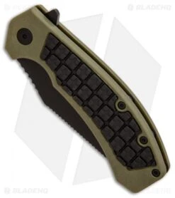 Kershaw Faultline Liner Lock Knife Green/Black GFN (3" Black) 8760 -Kershaw Store Kershaw Faultline Green Black GFN black BHQ 81280 er spine