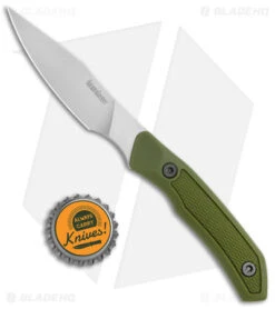 Kershaw Deschutes Caper Fixed Blade Knife Green (3.3" Stonewash) 1882 -Kershaw Store Kershaw Fixed Blade Green SW 1882 jr bottlecap