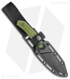 Kershaw Deschutes Caper Fixed Blade Knife Green (3.3" Stonewash) 1882 -Kershaw Store Kershaw Fixed Blade Green SW 1882 jr sheath
