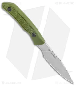 Kershaw Deschutes Caper Fixed Blade Knife Green (3.3" Stonewash) 1882 -Kershaw Store Kershaw Fixed Blade Green SW 1882 jr spine