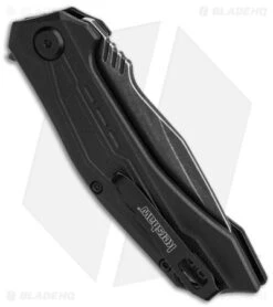Kershaw Flatbed Spring Assisted Knife Black GFN (3.1" Black SW) 1376 -Kershaw Store Kershaw Flatbed Spring Assisted Knife Black GFN 3in Black SW BHQ 139778 td side