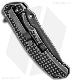 Kershaw Headgrille Assisted Opening Frame Lock Knife (3.25" Blackwash) 1325 -Kershaw Store Kershaw Headgrille Assisted Blackwash KS1325X BHQ 70082 jr side
