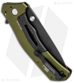 Kershaw Knockout Assisted Opening Knife Olive (3.25" Black) 1870OLBLK -Kershaw Store Kershaw Knockout Assited Olive Black 1870OLBLK BHQ 21525 jr side