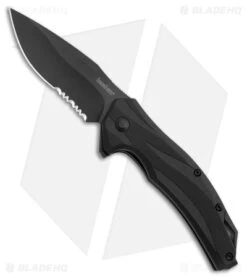 Kershaw Lateral Spring Assisted Knife Black GRN (3" Black Serr) 1645BLKST