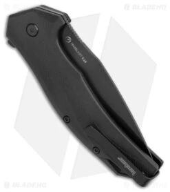 Kershaw Lateral Spring Assisted Knife Black GRN (3" Black Serr) 1645BLKST 8 Kershaw Lateral Spring Assisted Knife Black GRN (3" Black Serr) 1645BLKST -Kershaw Store Kershaw Lateral Knife Black Black Serr BHQ 178498 jr side