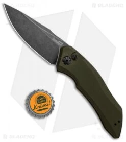 Kershaw Launch 1 Automatic Knife Olive Green Aluminum (3.4" BlackWash) 7100OLBW -Kershaw Store Kershaw Launch 1 Automatic Olive Green Aluminum BlackWash 7100OLBW BHQ 91250 jr bottlecap