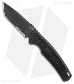 Kershaw Launch 16 Tactical Automatic Knife Black (3.5" Black Serr M4) 7105
