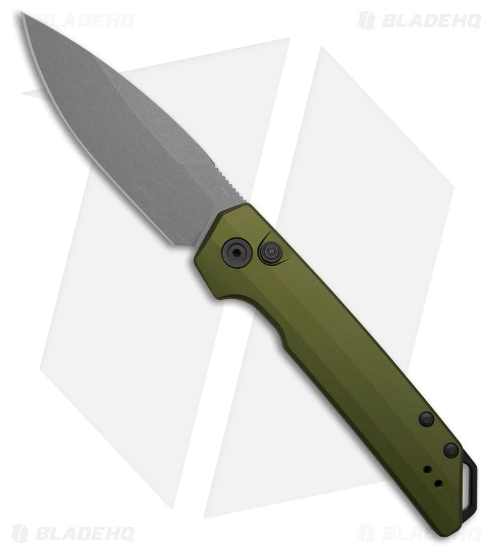Kershaw Launch Iridium MagnaCut Automatic Knife Olive Aluminum (3.5" Stonewash) 3 Kershaw Launch Iridium MagnaCut Automatic Knife Olive Aluminum (3.5" Stonewash)