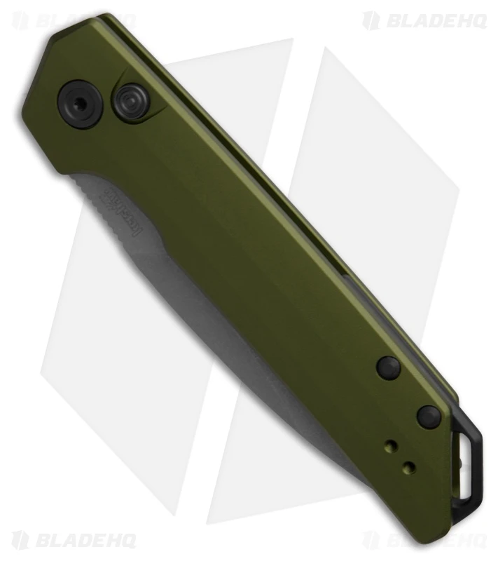 Kershaw Launch Iridium MagnaCut Automatic Knife Olive Aluminum (3.5" Stonewash) 4 Kershaw Launch Iridium MagnaCut Automatic Knife Olive Aluminum (3.5" Stonewash) - Image 2