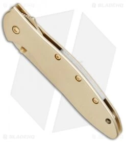 Kershaw Leek Assisted Opening Knife 24K Gold Plated (3" Gold) 1660G -Kershaw Store Kershaw Leek 24K Gold Plated Gold KS1660G BHQ 76611 jr spine