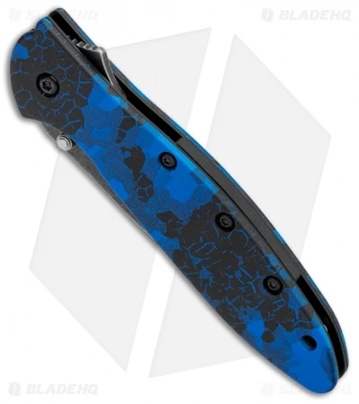 Kershaw Leek Spring Assisted Knife A/O Digital Blue (3" Black SW) 1660DBLU 4 Kershaw Leek Spring Assisted Knife A/O Digital Blue (3" Black SW) 1660DBLU - Image 2