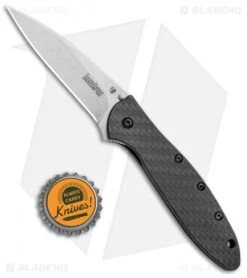 Kershaw Leek Assisted Opening Knife Carbon Fiber (3" Satin Composite) 1660CFCBSW -Kershaw Store Kershaw Leek Assisted Opening CF Satin Composite 1660CFCBSW BHQ 100508 jr bottlecap