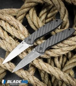 Kershaw Leek Assisted Opening Knife Carbon Fiber (3" Composite) -Kershaw Store Kershaw Leek Assisted Opening Knife Carbon Fiber Satin Composite 1660CFCBSW BHQ 100508 kp rope web
