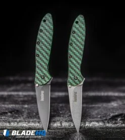Kershaw Leek Assisted Opening Knife Glow Carbon Fiber (3" Black) 1660GLCFBLK -Kershaw Store Kershaw Leek Assisted Opening Knife Glow Carbon Fiber Black 1660GLCFBLK BHQ 105133 kp glow web 1