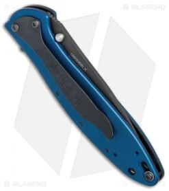 Kershaw Leek Assisted Opening Knife Blue (3" Black) 1660NBBLK -Kershaw Store Kershaw Leek Blue black BHQ 77341 er side