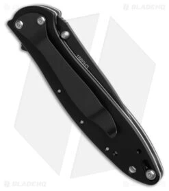 Kershaw Leek Assisted Opening Liner Lock Knife Black Aluminum (3" Black) -Kershaw Store Kershaw Leek Framelock A O Black BHQ 196935 td side large