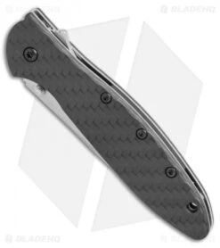 Kershaw Leek Assisted Opening Knife Carbon Fiber (3" Stonewash) 1660CF 12 Kershaw Leek Assisted Opening Knife Carbon Fiber (3" Stonewash) 1660CF -Kershaw Store Kershaw Leek cf sw BHQ 52168 er spine