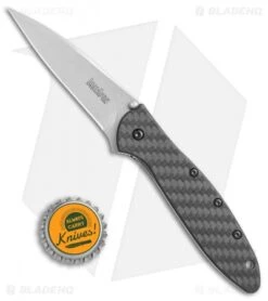 Kershaw Leek Assisted Opening Knife Carbon Fiber (3" Stonewash) 1660CF 14 Kershaw Leek Assisted Opening Knife Carbon Fiber (3" Stonewash) 1660CF -Kershaw Store Kershaw Leek cf sw BHQ 52168 jr bottlecap