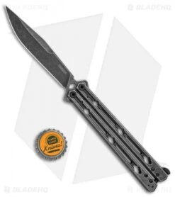 Kershaw Lucha Balisong Butterfly Knife Blackwash (4.5" Blackwash) -Kershaw Store Kershaw Lucha Balisong Butterfly Blackwash 5150BW BHQ 117528 jr bottlecap