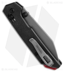 Kershaw Mini Iridium Reverse Tanto DuraLock Knife Black Micarta (3" Working) -Kershaw Store Kershaw Mini Iridium Reverse Tanto DuraLock Knife Black Micarta 3in SW BHQ 219082 td side large