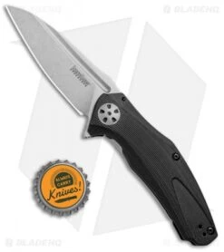 Kershaw Natrix A/O Sub-Frame Lock Knife Black G-10 (3.25" Stonewash) KS7007BK -Kershaw Store Kershaw Natrix AO Sub Frame Black G 10 SW 7007 BHQ 52198 jr bottlecap