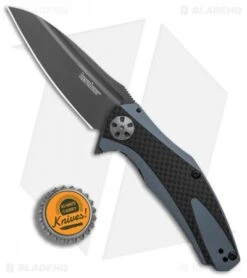 Kershaw Natrix Sub-Frame Lock Knife Blue G-10/Carbon Fiber (3.25" Gray) 7007CF -Kershaw Store Kershaw Natrix Blue G10 CF Gray BHQ 80570 er bottlecap