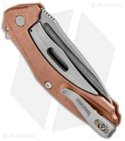 Kershaw Mini Natrix Sub-Frame Lock Knife Copper (2.75" Stonewash) 7006CU -Kershaw Store Kershaw Natrix Sub Frame Copper SW 7006CU BHQ 80567 jr side