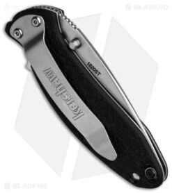 Kershaw Scallion Assisted Opening Knife Black GFN (2.25" Bead Blast Serr) 1620ST -Kershaw Store Kershaw Scallion Assisted Opening Knife Black GFN 2in Bead Blast Serr BHQ 6782 td side