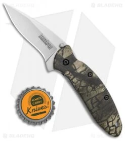 Kershaw Scallion Flipper Knife Tree Camo Aluminum (2.25" Satin) 1620C 9 Kershaw Scallion Flipper Knife Tree Camo Aluminum (2.25" Satin) 1620C -Kershaw Store Kershaw Scallion Assisted Opening Tree Camo BB 1620C BHQ 0377 jr bottlecap