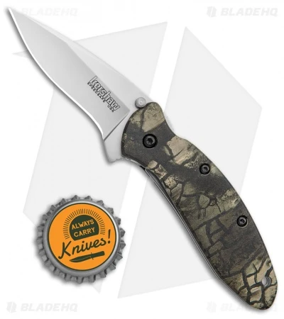 Kershaw Scallion Flipper Knife Tree Camo Aluminum (2.25" Satin) 1620C 6 Kershaw Scallion Flipper Knife Tree Camo Aluminum (2.25" Satin) 1620C - Image 4