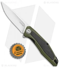 Kershaw Sinkevich Atmos Liner Lock Knife OD Green G-10/Carbon Fiber (3" Satin) 9 Kershaw Sinkevich Atmos Liner Lock Knife OD Green G-10/Carbon Fiber (3" Satin) -Kershaw Store Kershaw Sinkevich Atomost LL OD Green G 10 CF Satin KS4037OL BHQ 90131 jr bottlecap
