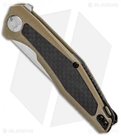 Kershaw Sinkevich Atmos Liner Lock Knife Tan G-10/Carbon Fiber (3" Satin) 4 Kershaw Sinkevich Atmos Liner Lock Knife Tan G-10/Carbon Fiber (3" Satin) - Image 2