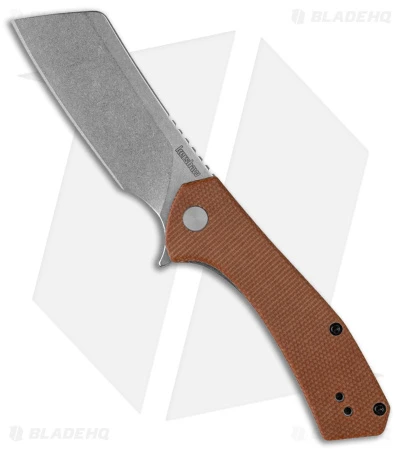 Kershaw Static Cleaver Liner Lock Knife Brown Micarta (2.8" SW D2) 3 Kershaw Static Cleaver Liner Lock Knife Brown Micarta (2.8" SW D2)